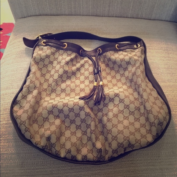 Gucci Brown GG Canvas Large Shoulder Bag/Purse - Picture 2 of 7